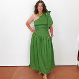 Linen One Shoulder Maxi Dress - TresChicTexas