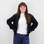 Long Sleeve Full Zip Woven Bomber Jacket - TresChicTexas