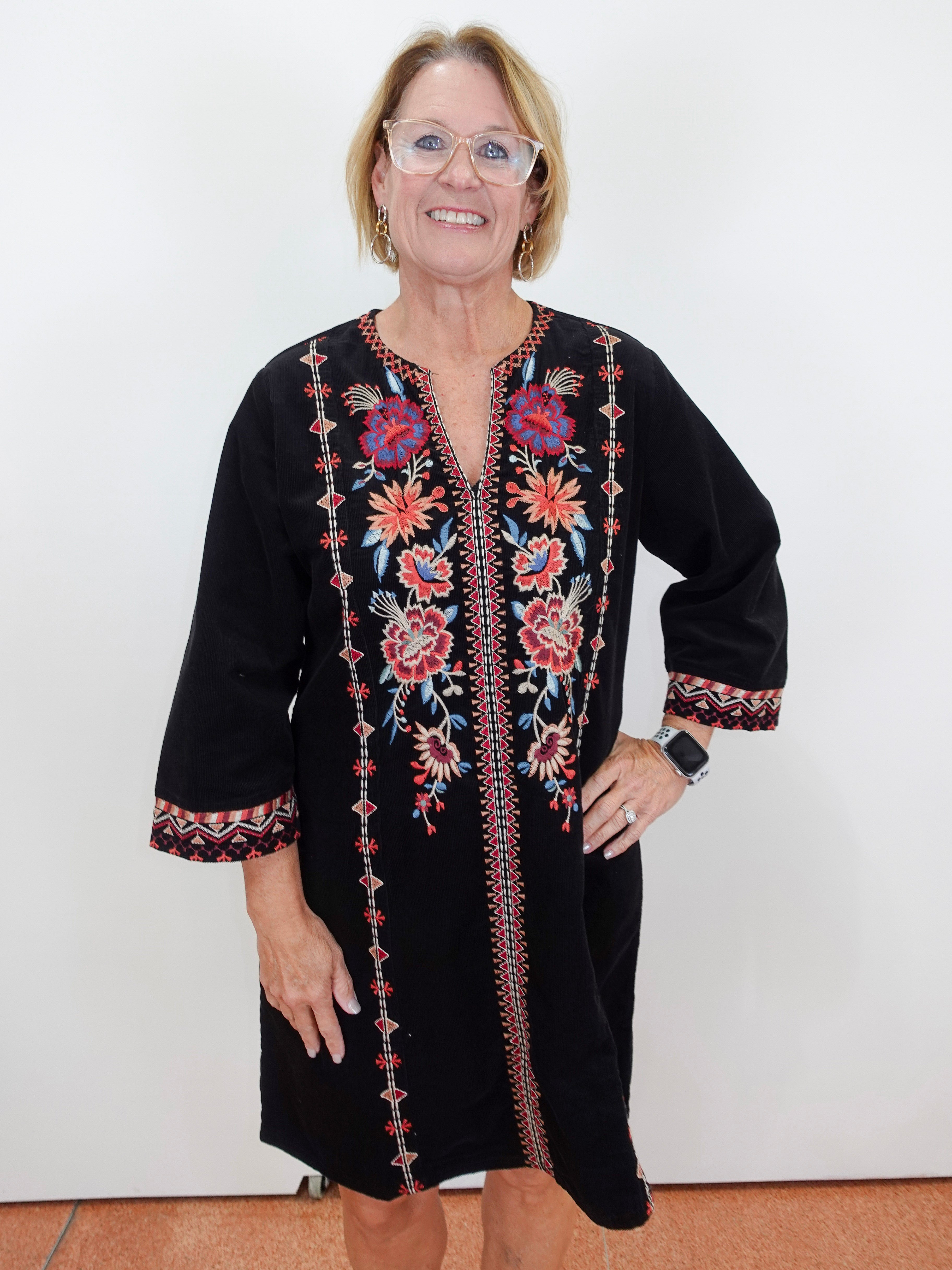 Nadia Seamed Swing Dress - TresChicTexas
