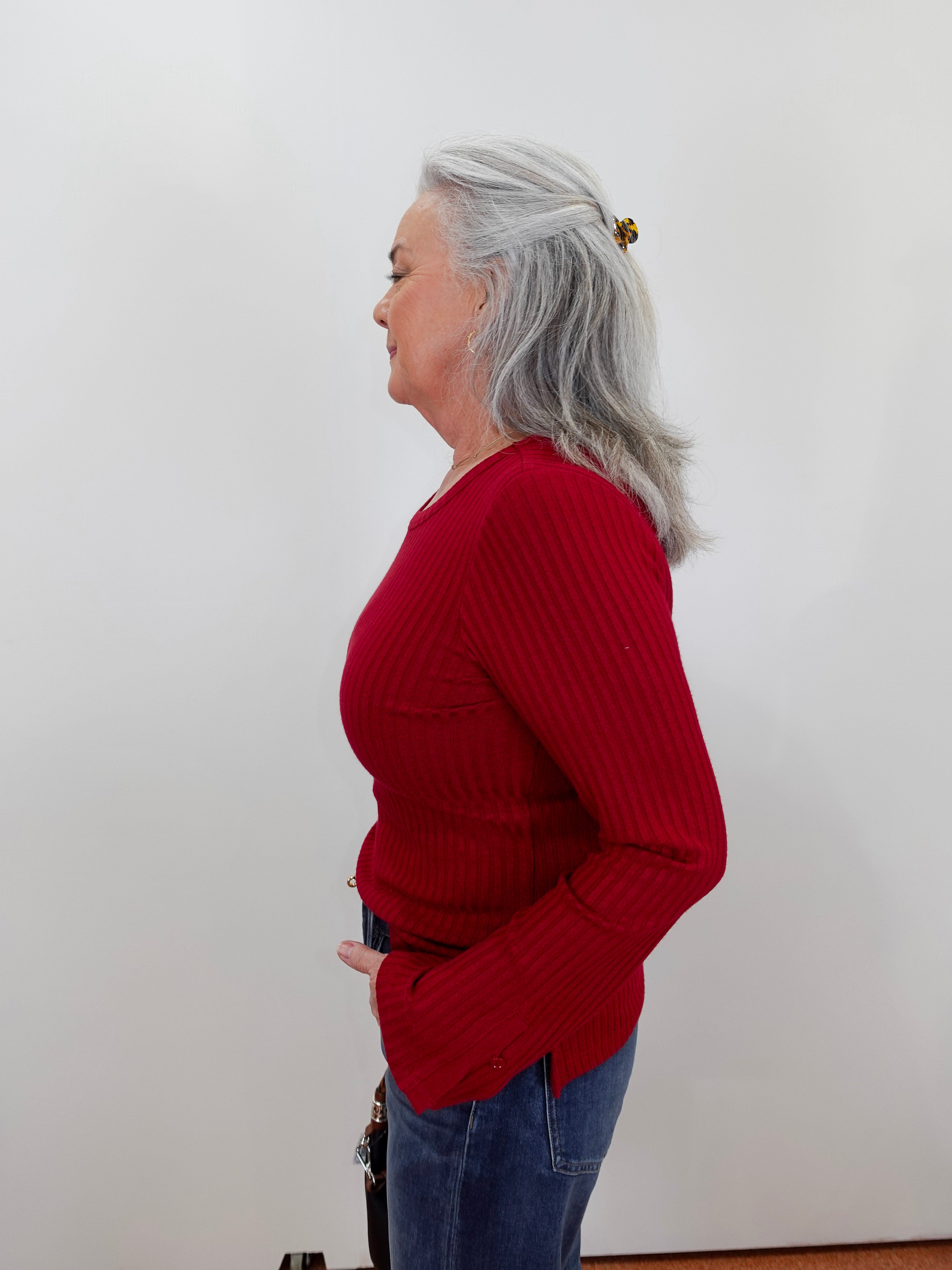 L/S Scoop Neck Knit Top - TresChicTexas