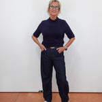 Funnel Neck Elbow Sleeve Knit Top - TresChicTexas