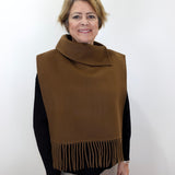 Fringe Poncho W/ Collar
