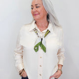 L/S Button Front Blouse