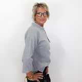 3/4 Sleeve Drawstring Neck Top