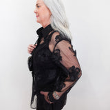 Floral Embroidered L/S Blouse