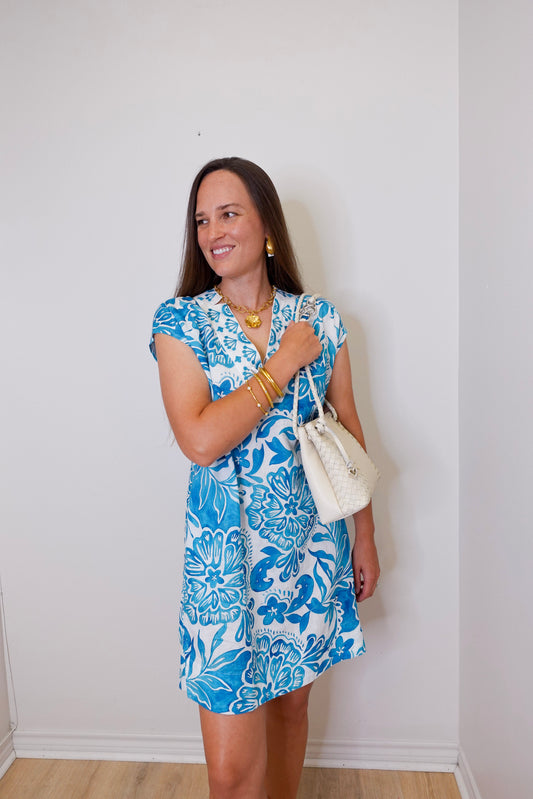 Wide Placket Dolman Dress