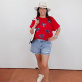 Americana Sparkle Bow Tee - TresChicTexas