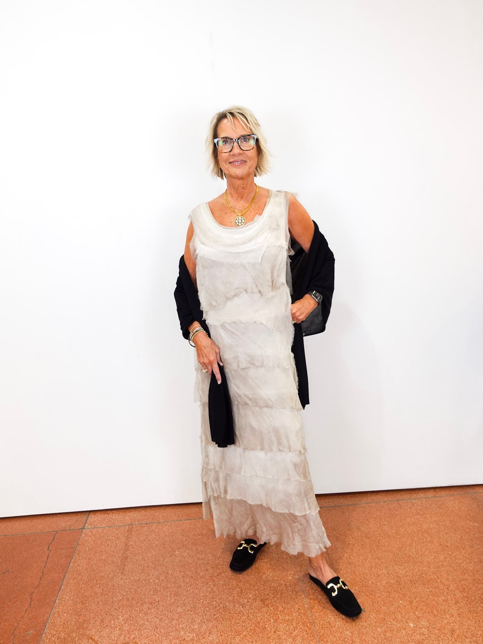 Aleena Silk Maxi Ruffle Dress