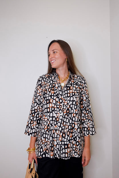 Hidden Placket Big Shirt