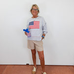American Flag Relaxed Sweatshirt - TresChicTexas