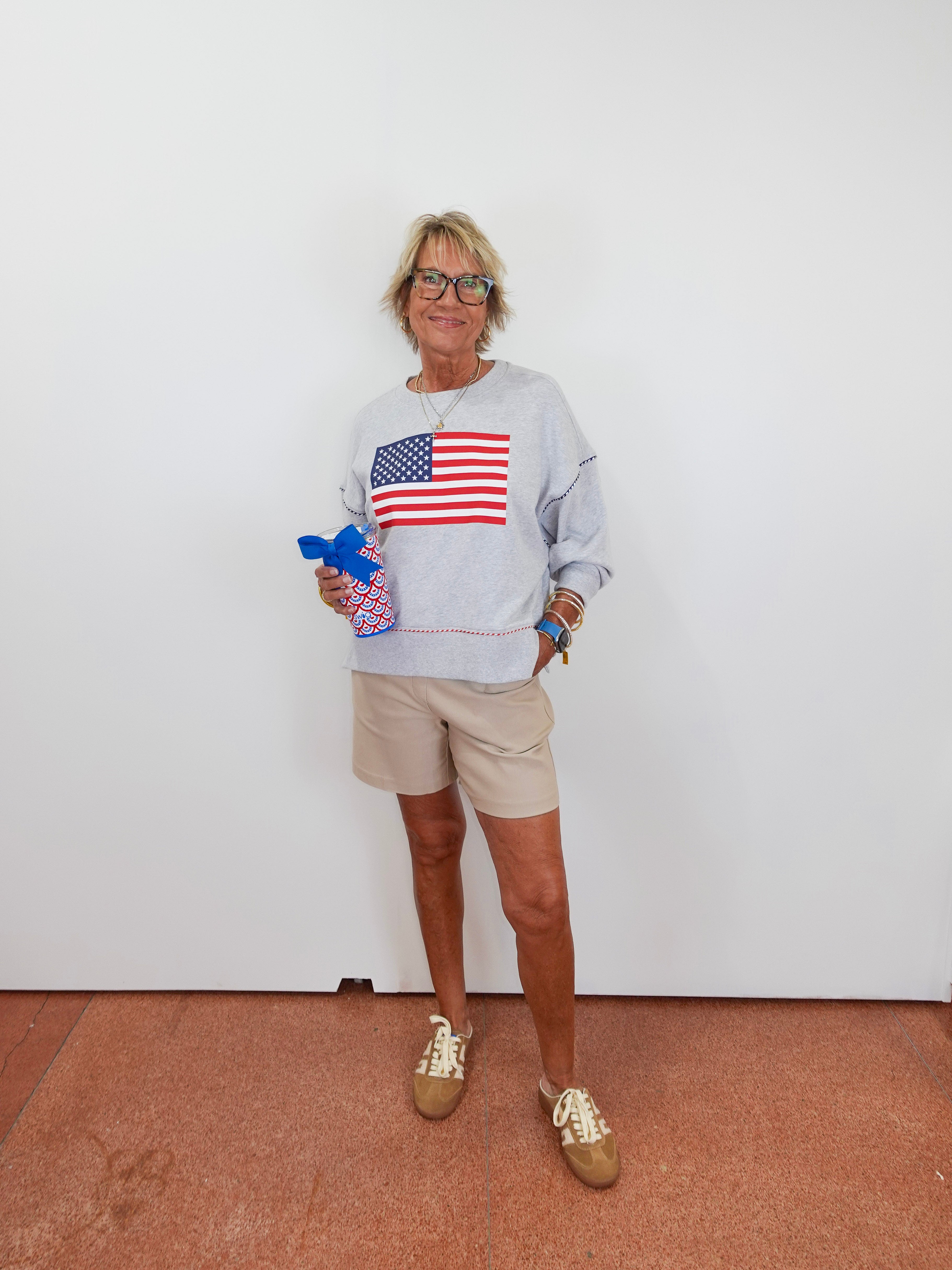American Flag Relaxed Sweatshirt - TresChicTexas