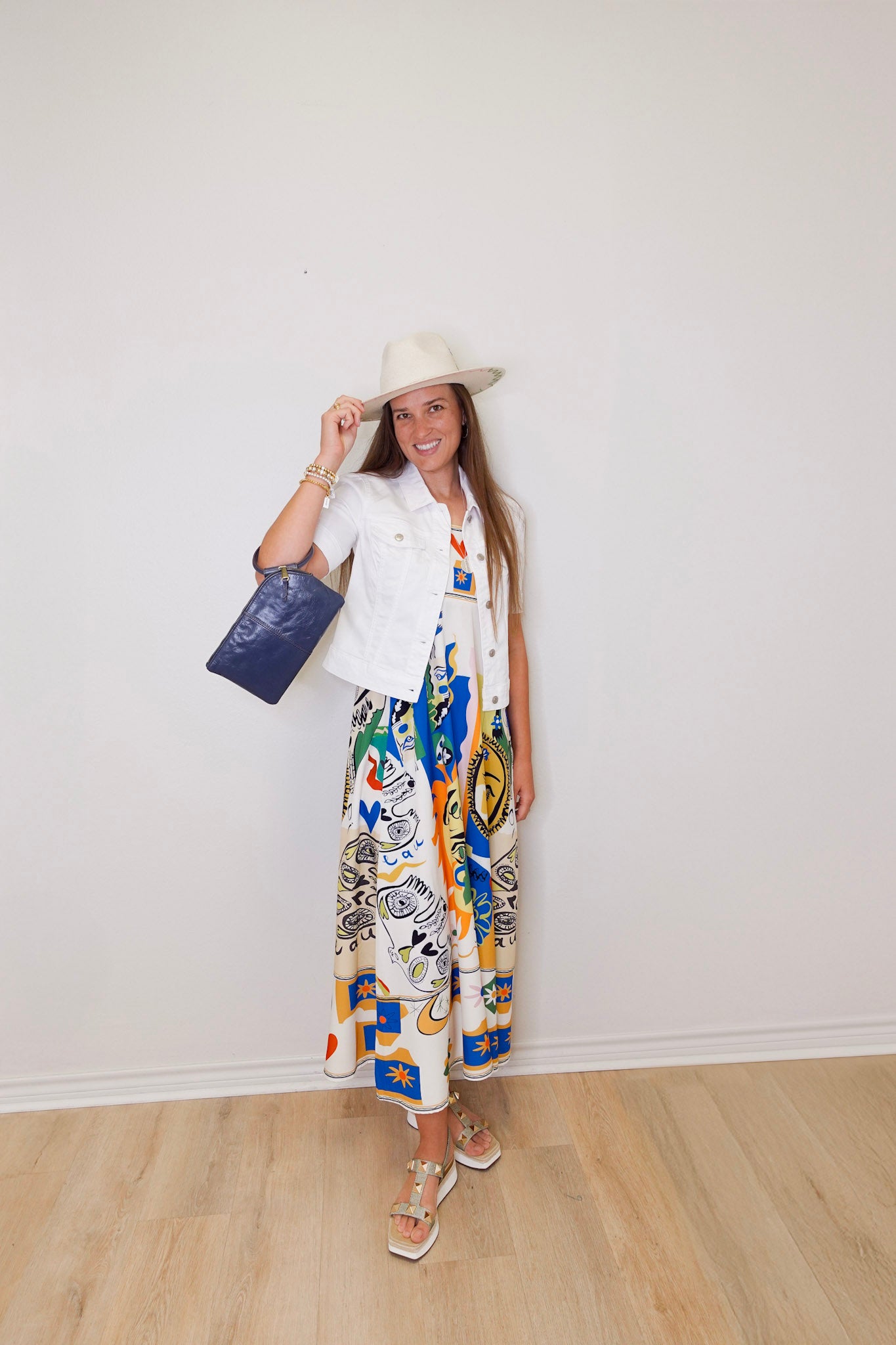 Strap Swing Midi Dress