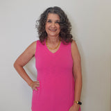 V-NECK TANK TOP W/SIDE OPEN