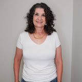 Scoop Neck Lurex Trim Tee