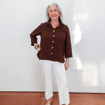 3/4 Sleeve Button Down Blouse - TresChicTexas