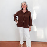 3/4 Sleeve Button Down Blouse - TresChicTexas