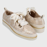 Lace Up Athleisure Tennis Shoe - TresChicTexas