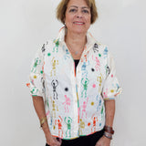 Skeleton Button Up Cotton Shirt