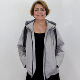 L/S Hooded Zip Front Coat