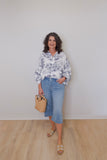 Floral Button Down Gauze Top