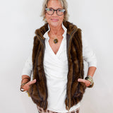 Faux Fur Vest W/ Pockets