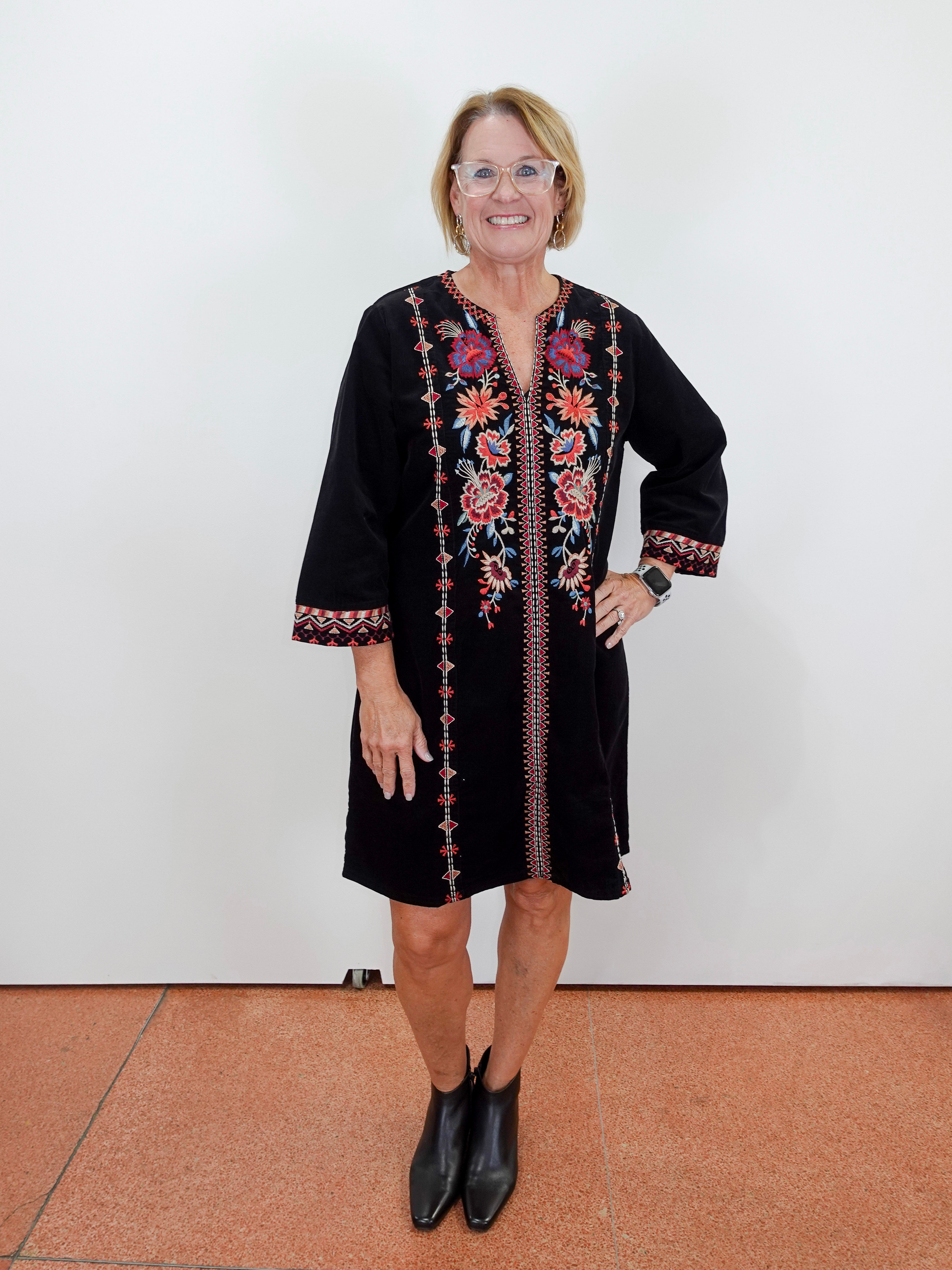 Nadia Seamed Swing Dress - TresChicTexas