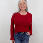 L/S Scoop Neck Knit Top - TresChicTexas