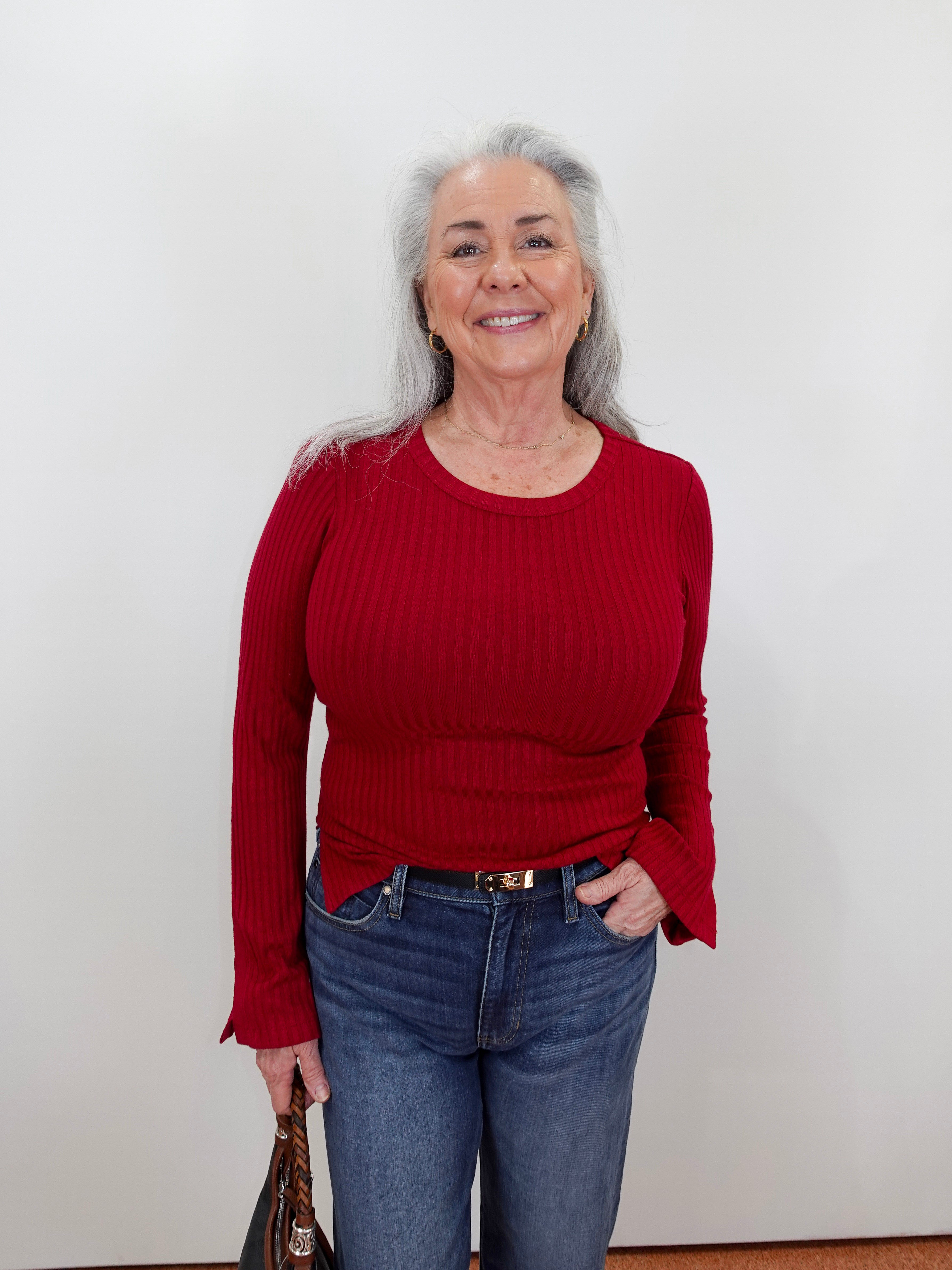 L/S Scoop Neck Knit Top - TresChicTexas