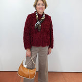 Faux Feather Short Jacket