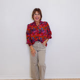 Puff Sleeve Blouse W/ Ruched Detail