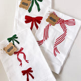 Bow Embroidered Towels