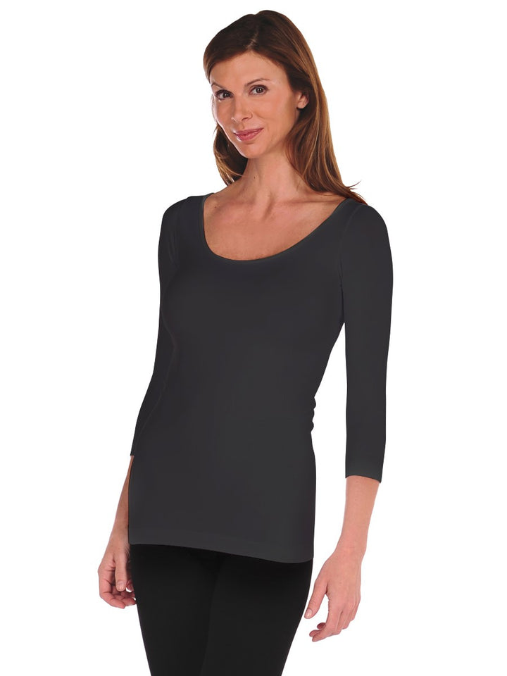 Seamless 3/4 Sleeve Solid Tee