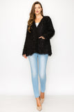 WEMMA SPARKLING FEATHERED EYELASH JACKET