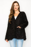 WEMMA SPARKLING FEATHERED EYELASH JACKET