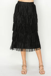 JAYLEEN FRINGE SKIRT