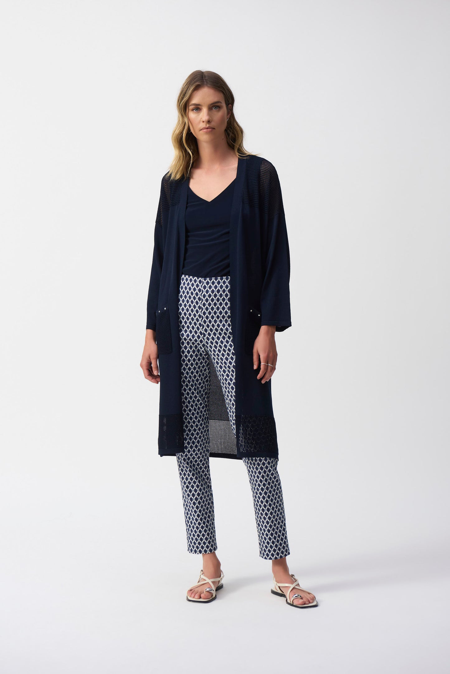 JACQUARD GEOMETRIC SLIM PANT