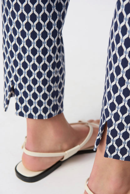 JACQUARD GEOMETRIC SLIM PANT