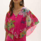 Floral V-Neck Pullover