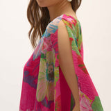 Floral V-Neck Pullover