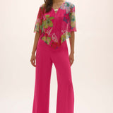 Floral V-Neck Pullover