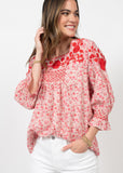FLORAL EMBROIDERED TOP