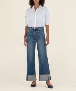 MEG HR FAB AB WIDE LEG ROLL-UP JEAN