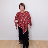 RED/WHT HOLIDAY PONCHO