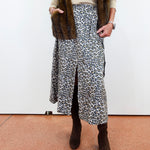 Leopard Vegan Suede Skirt - TresChicTexas