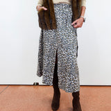 Leopard Vegan Suede Skirt - TresChicTexas