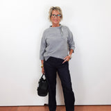 3/4 Sleeve Drawstring Neck Top