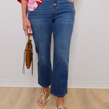 GIA CROP FLARE W/ EXPOSED BUTTON