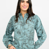 Toile  Ruffled Hem Shirt