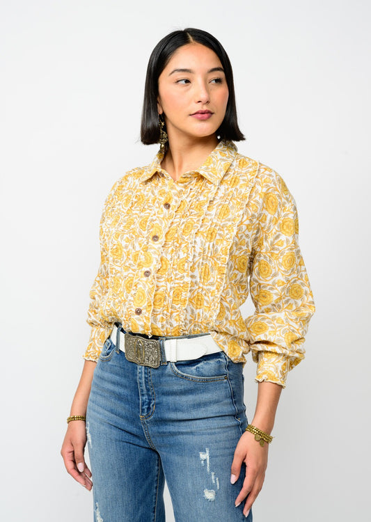 Tuxedo Gauze Top