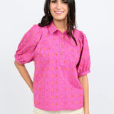 Clip Dot Stripe Top